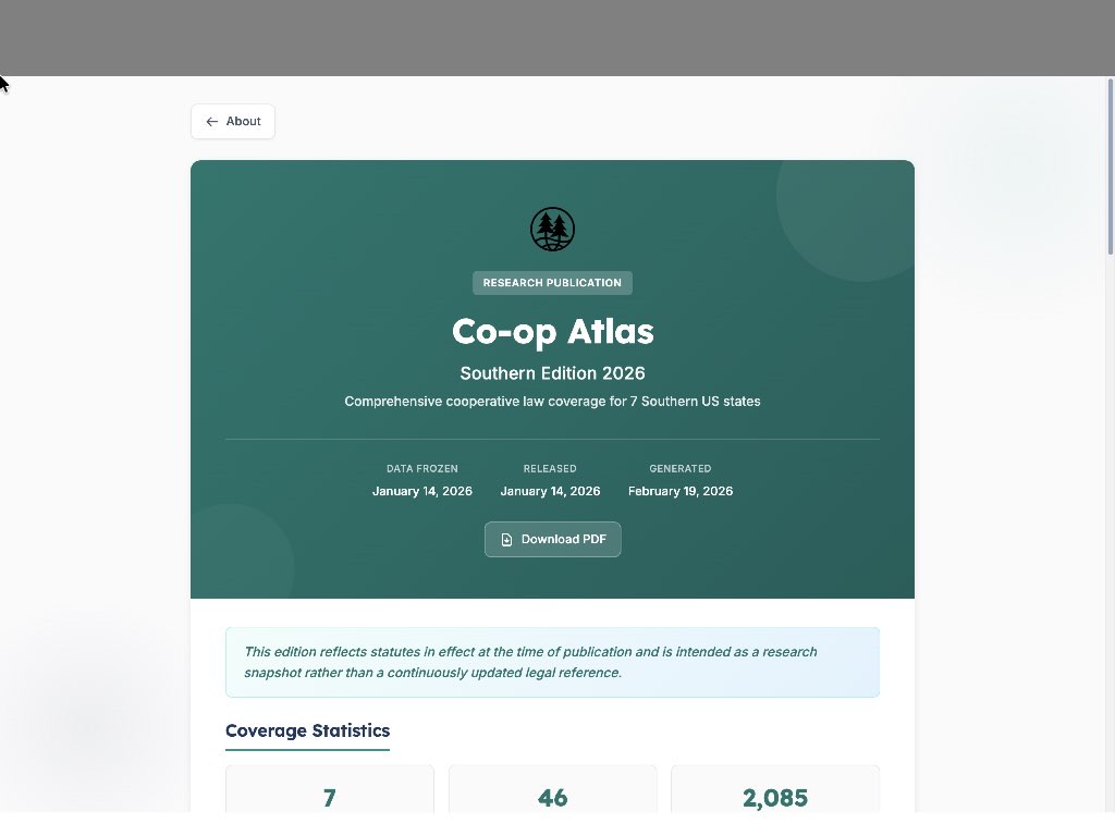 U.S. Southern Edition publication overview page with release and coverage information.